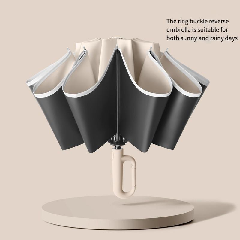 Automatic Double Umbrella 125cm Larger And Thicker Wind-Proof UV Hook Umbrella Not Wet Water And Rain Dual-Purpose Umbrella