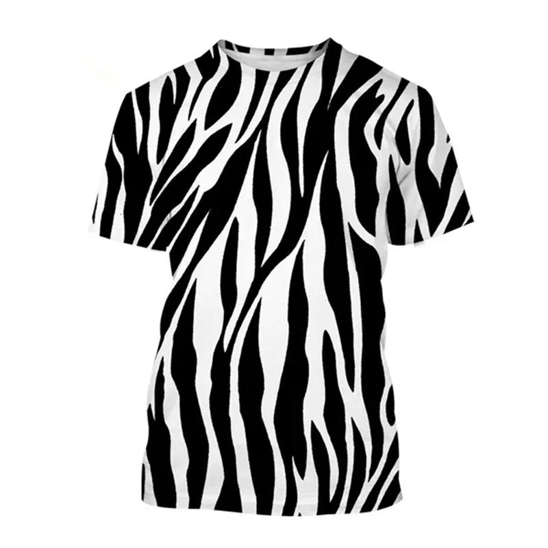 

Дышащая футболка с короткими рукавами и 3D принтом зебры, мужская уличная одежда в стиле хип-хоп с степной лошадью, футболки с изображением зебры L