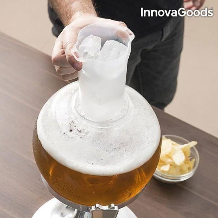 Koelbare Drankdispenser of Biergiraf 3,5 L met Druipvrije Kraan en IJsklontreservoir