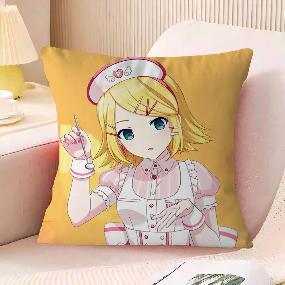 

Pjsk K-Kagamine-R-Rin Pillow Case Pillowcase Ultra Soft Skin Friendly Fabric Cloud Like Comfort 16x16Inch