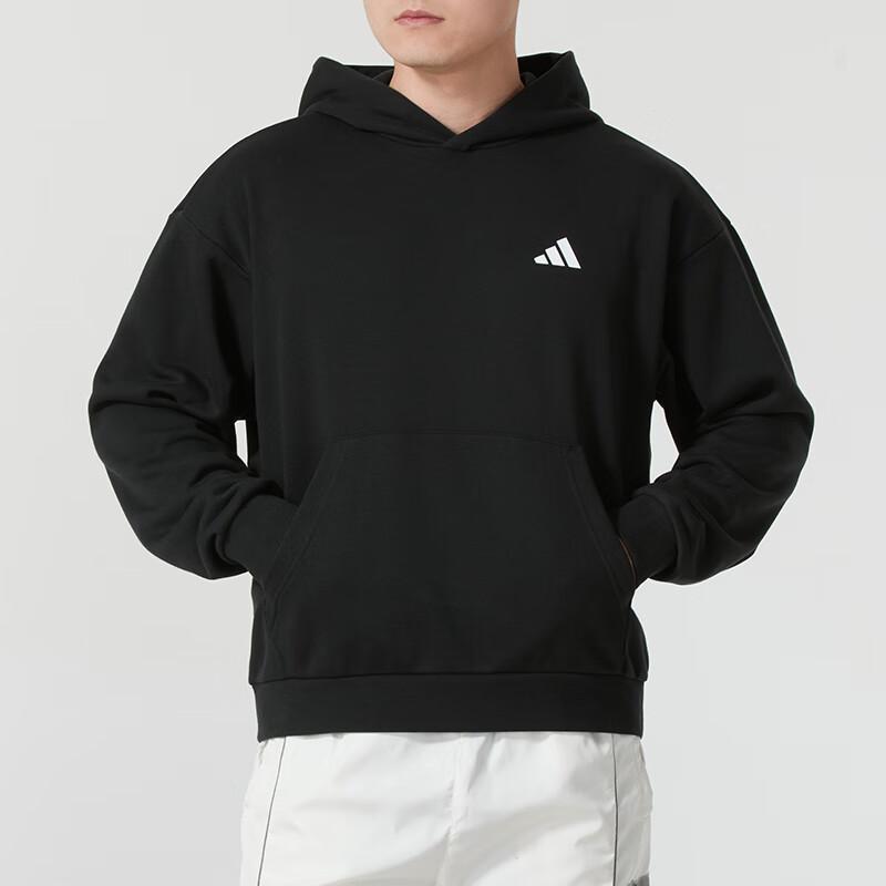 Adidas Casual Sports Hooded Warm Breathable Sweatshirt Men Sweatshirt Black JN6765