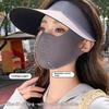 Zwei-in-Eins Eis-Seiden-Gesichtsmaske Vollgesichts-Sommer-Sonnenhut Radsport-Sonnenschutzmütze UV-Schutz Gesichtsbikini Atmungsaktiv Leicht