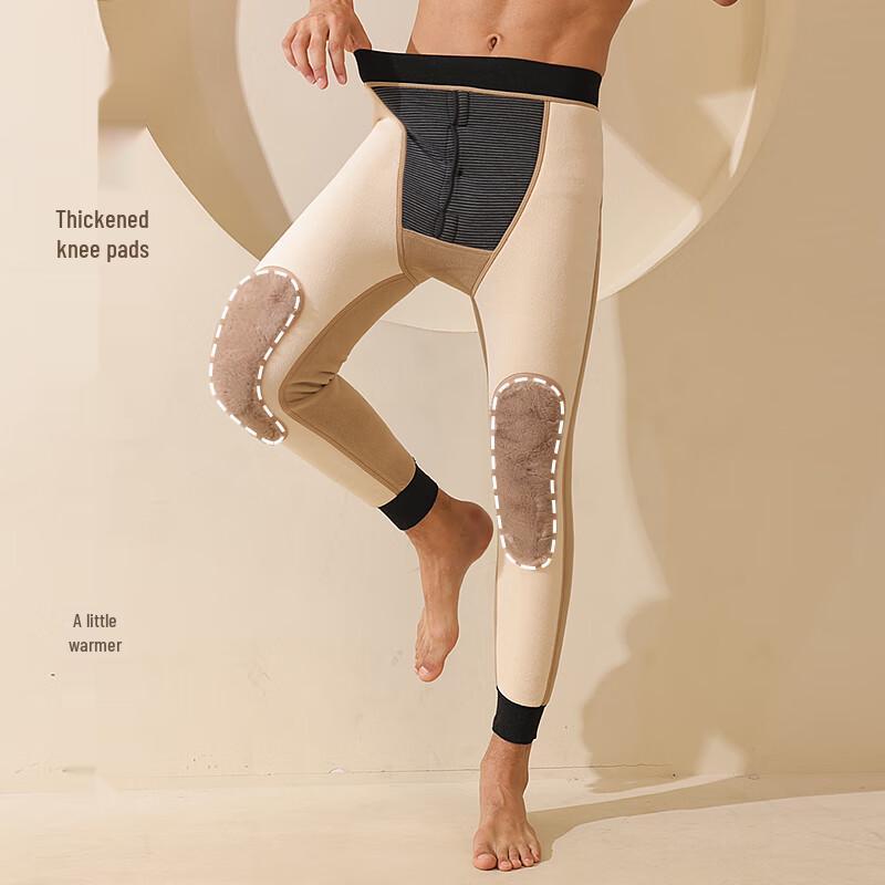 Yuzhaolin Men's Thickened Thermal Pants with Knee Protection