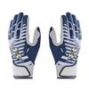 UNDER ARMOUR UA Clean Up Pro Batting Gloves Pair White Midnight Navy Metallic Gold Size M Baseball Gear