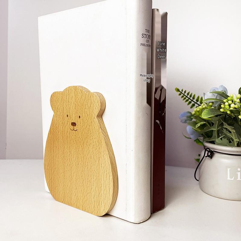 Solid Wood Desktop Book Stand and Organizer