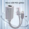 Versatilitys USB PoE Splitter Converter Supports 48V to 5V Conversion for USB Devices Cameras Tablets for Home