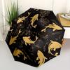 1pc Fish Pond Automatic Open/close Folding Compact Umbrella, 8-Rib Sturdy Canopy, Lightweight Portable, Commuting Use, Gift, Outdoor Umbrella, Travel