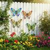 New Large Cutout Metal Butterfly Wall Art, Rust-Proof Outdoor Metal Sculpture For Garden Fence Patio Yard - Unique Gift