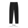 Men's Micro-Tapered Wool Suit Pants: Elastic Waist, Straight Leg, Wrinkle-Resistant, Slimming, Warm, Casual Trousers for Autumn & Winter.