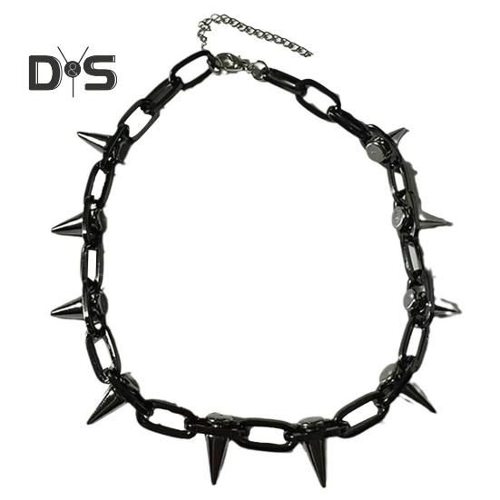 Spike Choker für Frauen Männer Goth Punk Halskette Metall Spike Kette Choker Rock Night Club Nieten Schmuck