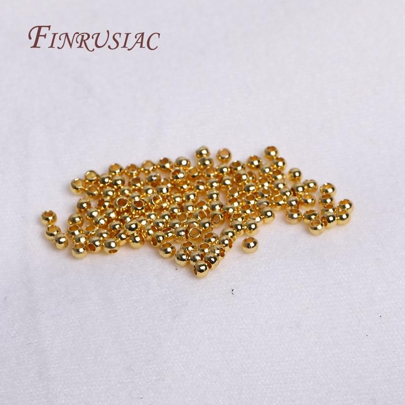 18K Real Gold Plating Spacer Beads For DIY Handmade Bracelets Necklace Beading Accessories Jewelry Making Supplies Wholesale