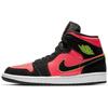 Womens Air 1 Retro Mid 'Hot Punch Volt' (women's Sizes) Black / Volt-Hot Punch Vintage Basketball Shoes BQ6472 006