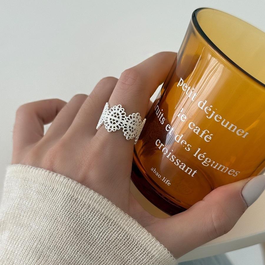 Кольцо Buccellati с цепочкой  Ветер , ажурное, полое, женское, французский дизайн, кольцо на указательный палец