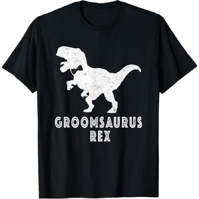 Bride Dinosaur Rex Groomsaurus Groom Engagement T-shirt T-Shirt