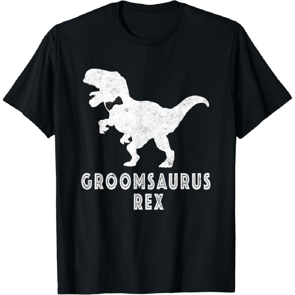 

Bride Dinosaur Rex Groomsaurus Groom Engagement T-shirt T-Shirt XXXXXL чорний