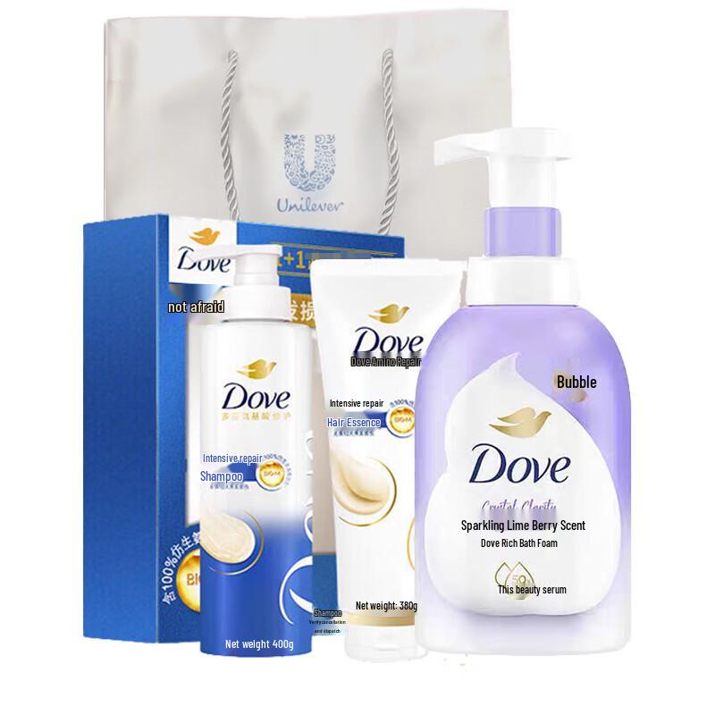 Dove Интенсивный восстанавливающий уход за волосами и пенка для душа Подарочный набор