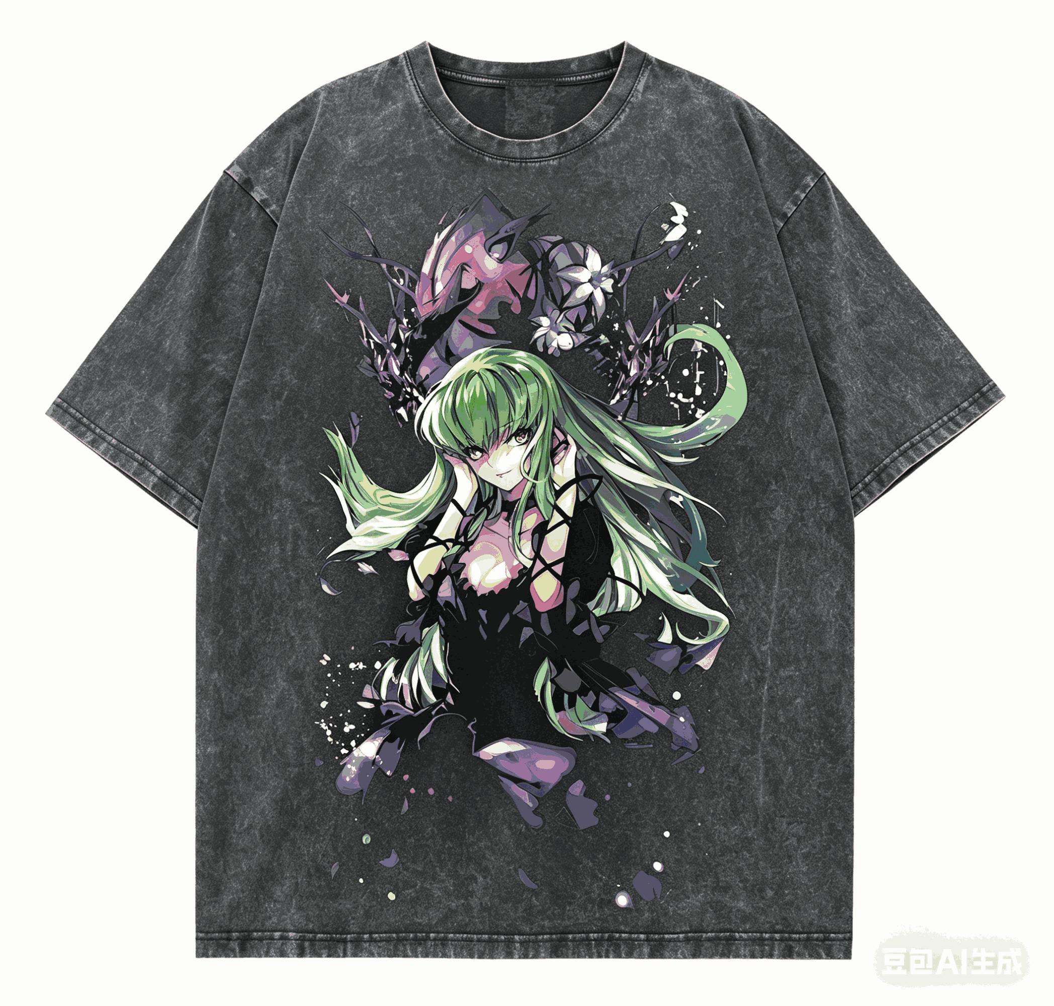 

Code Geass Стильная футболка с эффектом потертости Личность Одежда Новая модель Аниме Футболка Круглогодичная одежда Для пар Большие размеры Унисекс Классическая L