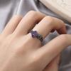 Retro Style Stone Ring White Crystal Finger Ring Newest Handmade Jewelry  Gift For Women