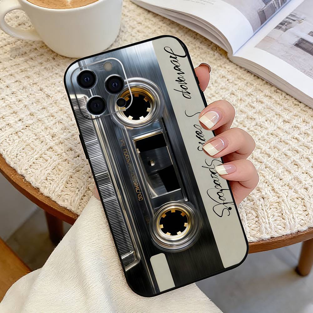 Vintage Cassette T-Tape Retro Phone Case Silicone Soft For IPhone 17 16 15 14 13 12 11 X XR Plus Pro Max Plus