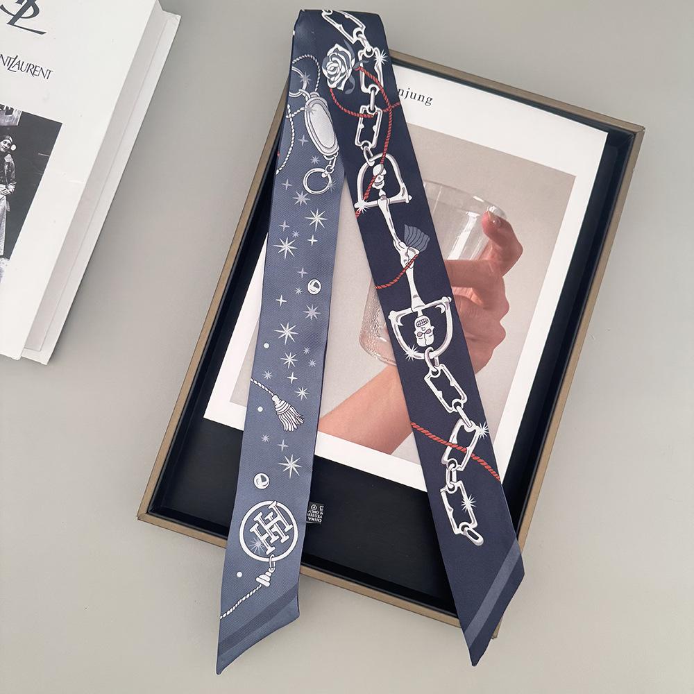 Chaveiro Estilo Coreano Cadeado Lenço de Sarja Envolto Fita para Alça Faixa de Cabeça