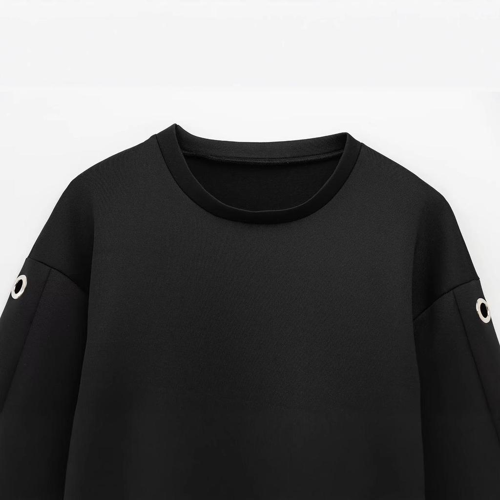 2025 Spring Women's European & American Fashion Long Sleeve Sweatshirt and Skirt Set