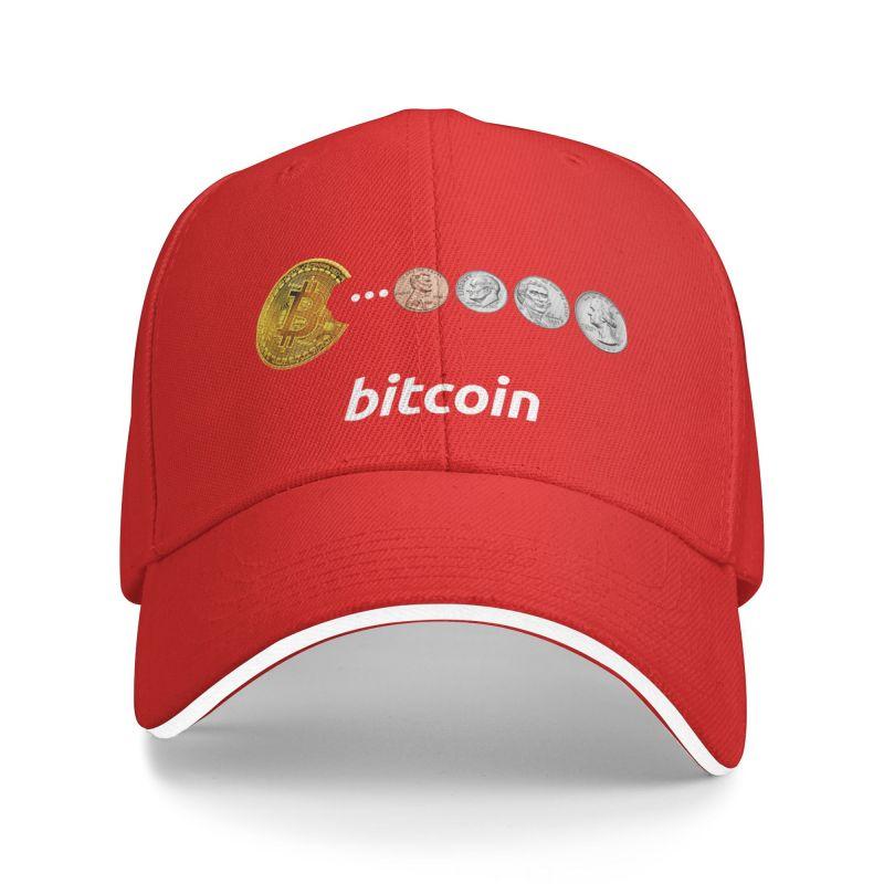 Klasické bitcoinové občerstvení Baseballová čepice Dámské Unisex vlastní nastavitelné Unisex kryptomince BTC Táta klobouk Venkovní