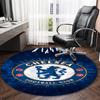1pc C-Chelsea  Carpet, Round Rug, Comfortable, Suitable for Entryways, Living Rooms, Office, And Bedrooms, Christmas Decoration