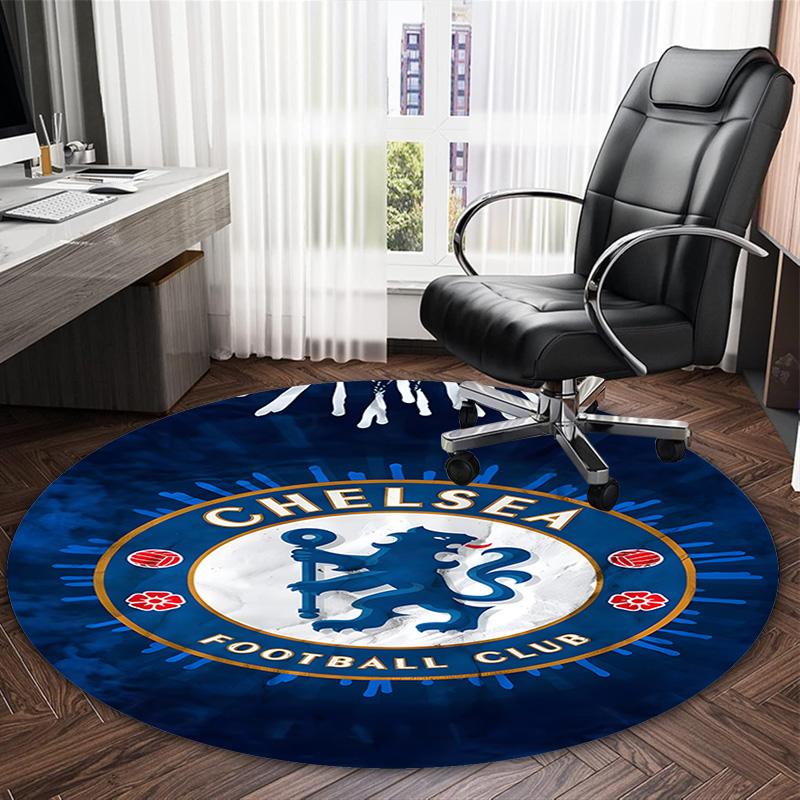 1pc C-Chelsea Carpet, Round Rug, Comfortable, Suitable for Entryways, Living Rooms, Office, And Bedrooms, Christmas Decoration