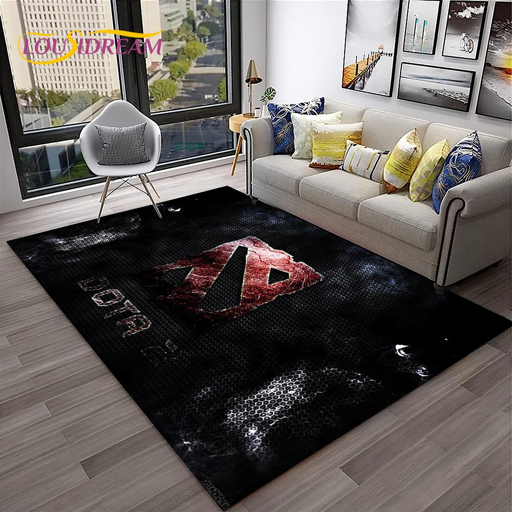 Tappeto HD Classici di Dota2 per Giocatori, Tappeto per Casa Soggiorno Camera da Letto Divano Zerbino Decorazione, Tappeto per Area Giochi Bambini Tappetino Antiscivolo