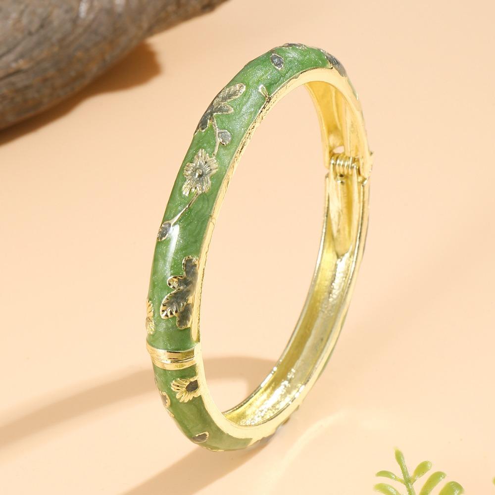 Small Flower Enamel Cloisonne Bracelet Vintage Design Ethnic Bracelet Women Gifts