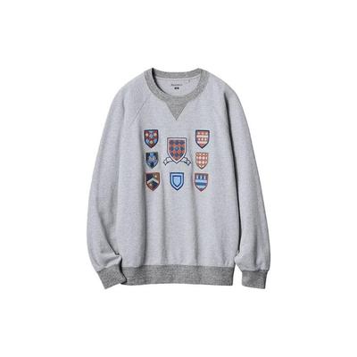 Jw Anderson Collaboration Fw23 Round Neck Drop Shoulder Long Sleeve Pullover Sweatshirt Men Sweatshirt Gray 462934-03
