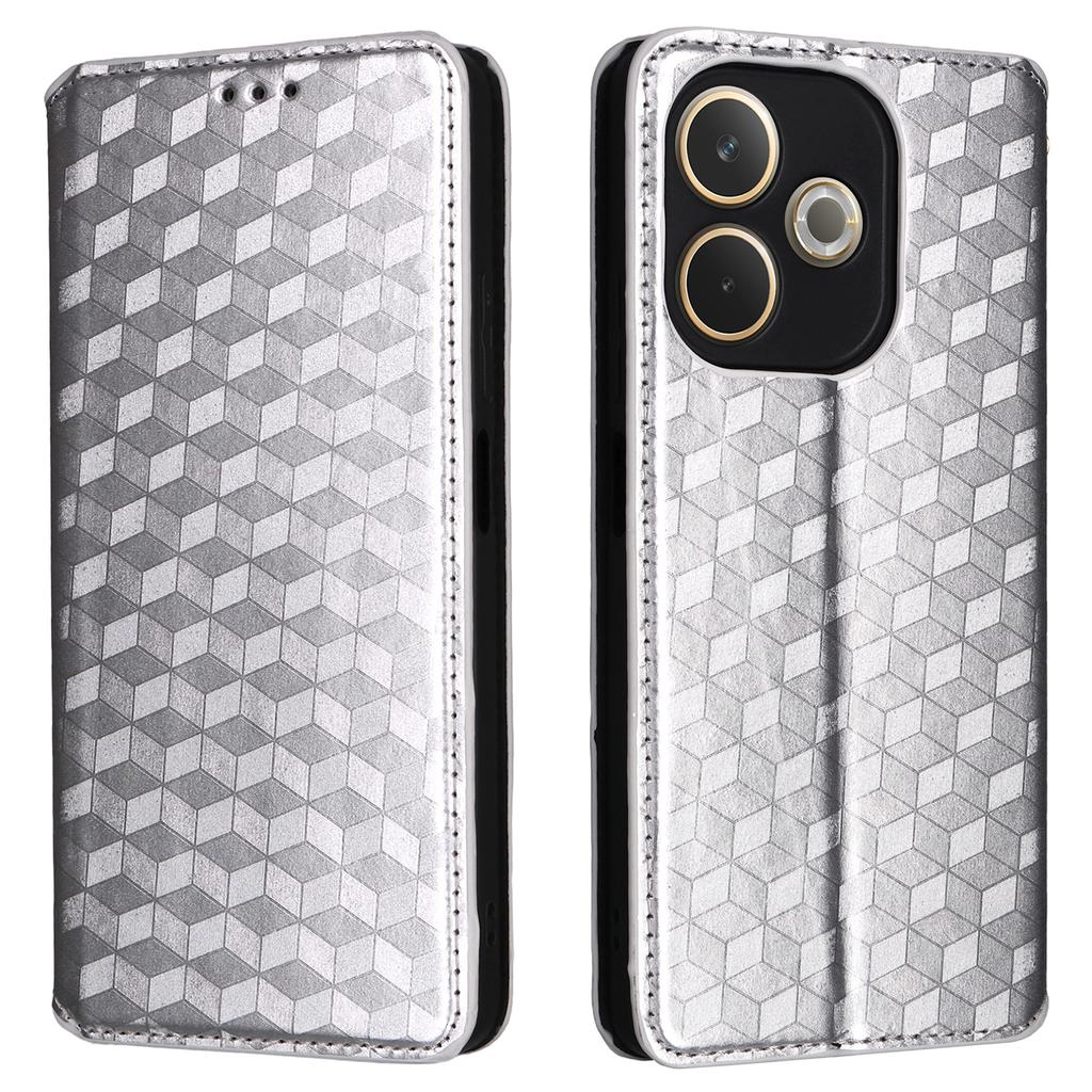 For Oppo A5 Pro 5G Case Wallet Rhombus Imprinted Leather Phone Cover