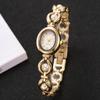 Montres élégantes pour femmes Bracelet perles Montre-bracelet à quartz pour dames Horloge pour filles Cadeau (Sans boîte)