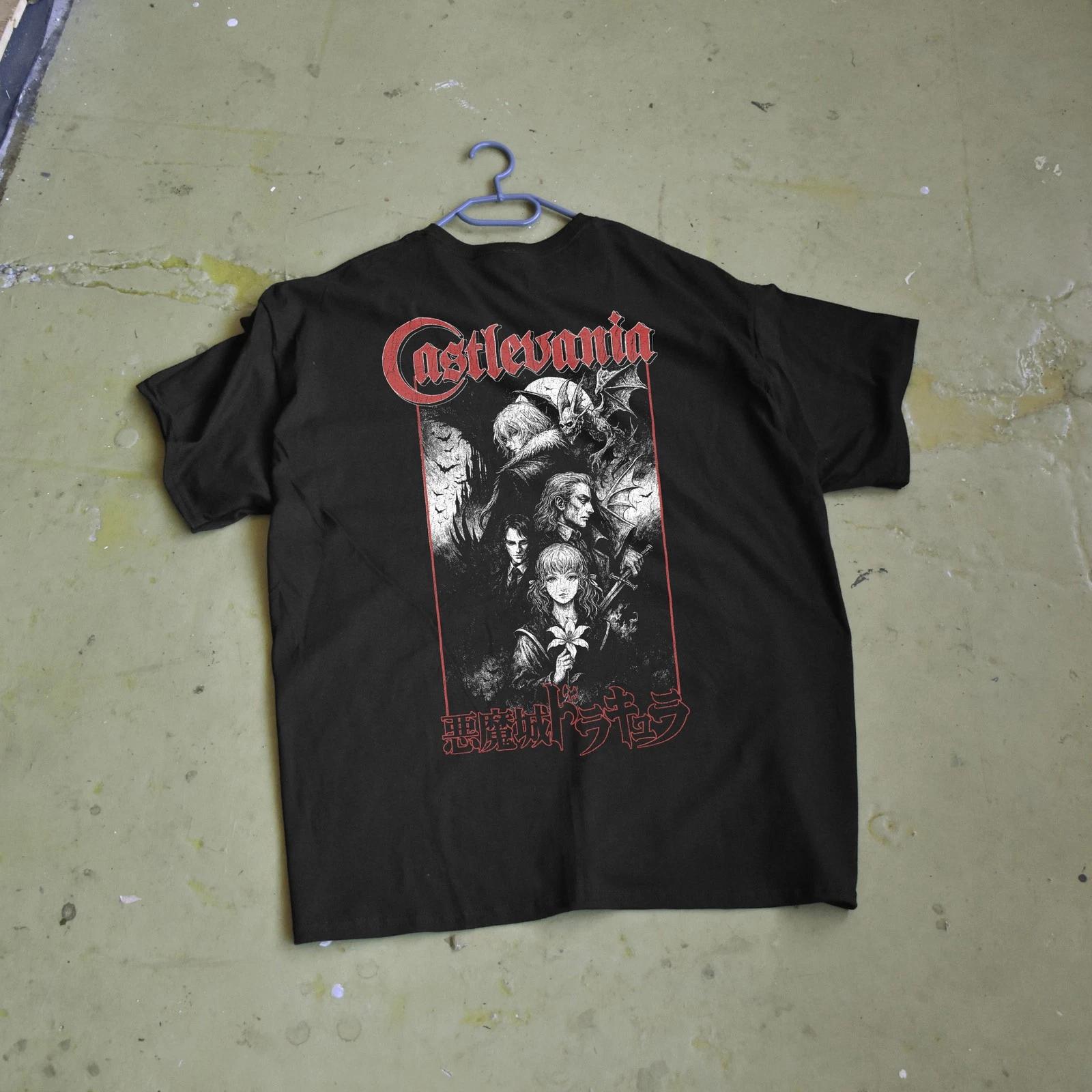 Castlevania Aria of Sorrow Tee - Gothic Vampire Shirt, Retro Game Art, Anime Tee L