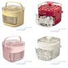 2-in-1 Ice Cube Maker & Storage Bucket Press-Release 48-Cavity Portable Ice Tray with Lid Scoop Easy-Release Ice Mold for Home Camping Party