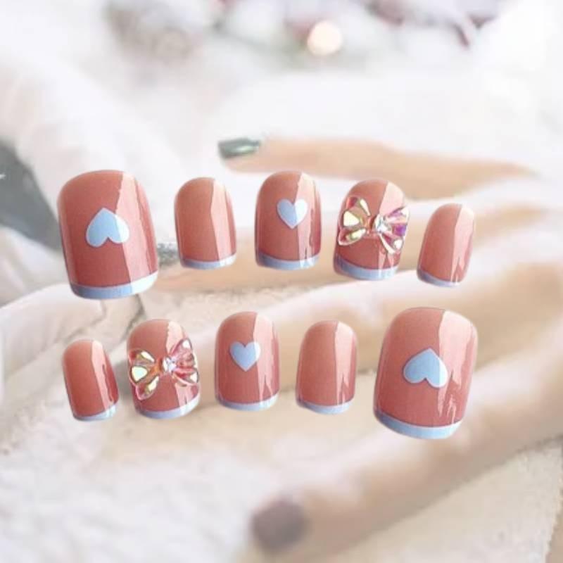 Nail Wear Art Sticker Fashion Simple Short Heart Removable Nail Girl Patch
