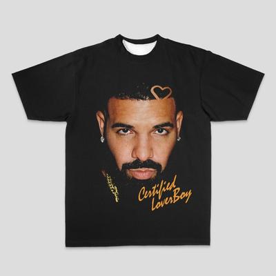 Drake Herren 3D-gedrucktes T-Shirt Neuer Stil Top Hip-Hop Ghetto Gansta T-Shirt Damen Designer Kleidung Y2k Muster Schnelltrocknendes Top