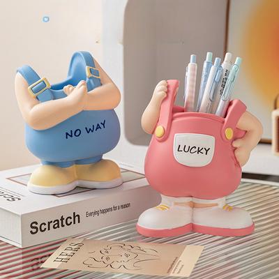 Creative Cartoon Pen Holder Storage Pen Holder Multi-function Desktop Stationery Children's Fun Office Supplies Children's Day School Gift