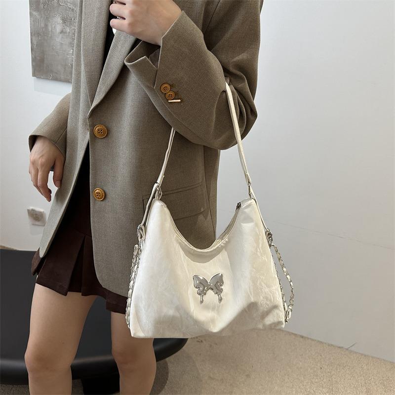 Autumn New Bow Underarm Shoulder Bag Casual Fashion Large Capacity Tote Bag Double Shoulder Women's Bag