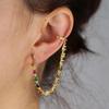 Promotion Elegance Fashion Trendy Women Jewelry Cz Link Chain Long Tassel Women Earring