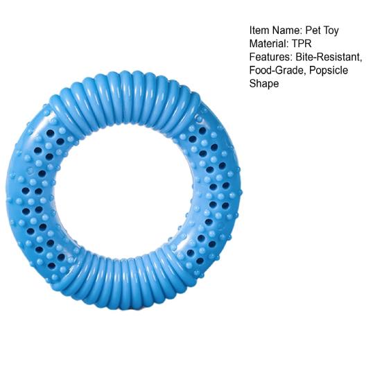 Pet Toy Cartoon Popsicle Bone Shape Bite-Resistant Plush Squeaky Dog Toy Tooth Cleaning Interactive Chew