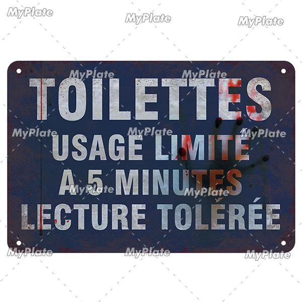 Attention Danger Words Metal Sign Vintage Plaque France Tin Sign Plate Wall Decor For Bar Club Man Cave Art Poster Custom