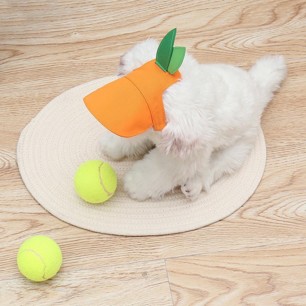 Orange Dog Sunshade Breathable Cat Sunscreen Hat Portable Dog Sun Hat  Summer