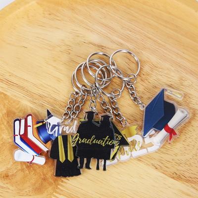 Graduation Season PhD Caps Academic Achievement Bag Charm Keychain Bag Accessory Perfect for Students and Educators