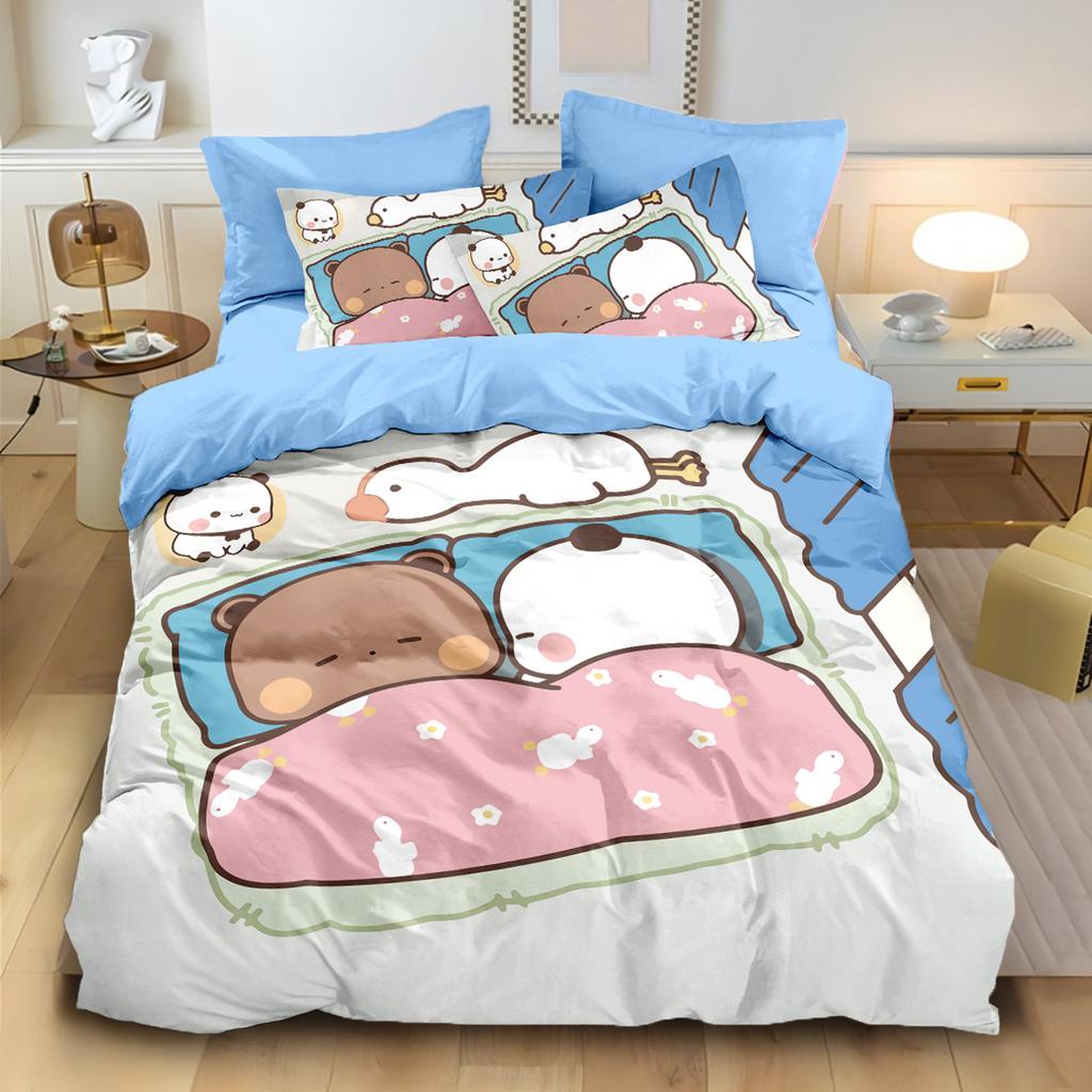 Cartoon Style Bear Bubu And Dudu Duvet Covers, Kids Bedding Set Quilt Cover Twin Full Bedroom Bed Decor For Teens Best Gifts