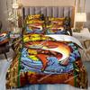 Teenagers & Fishing Lovers Bedding Set, 3D Digital Printing Home Comfort Polyester Holiday Gift Bedroom Decoration Luxury Gift36