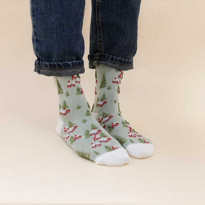 Bold Santa Village Christmas Stockings black