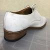 White Dress Business Shoes Size 24.0 6 Leather Goodyear Welted White High Heel(USED)