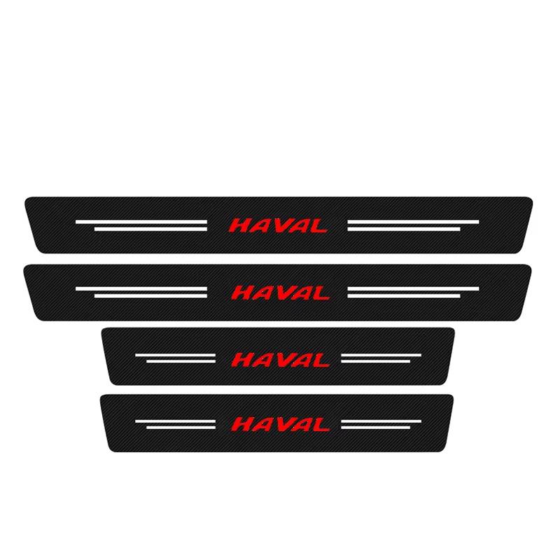 Carbon Fiber Car Door Sill Strip Anti-Scratch Protective Edge Guard For Haval Jolion H6 M6 Dargo Raptor F7 H7 H9 F5 H8 H4 Interior Mirrors 6