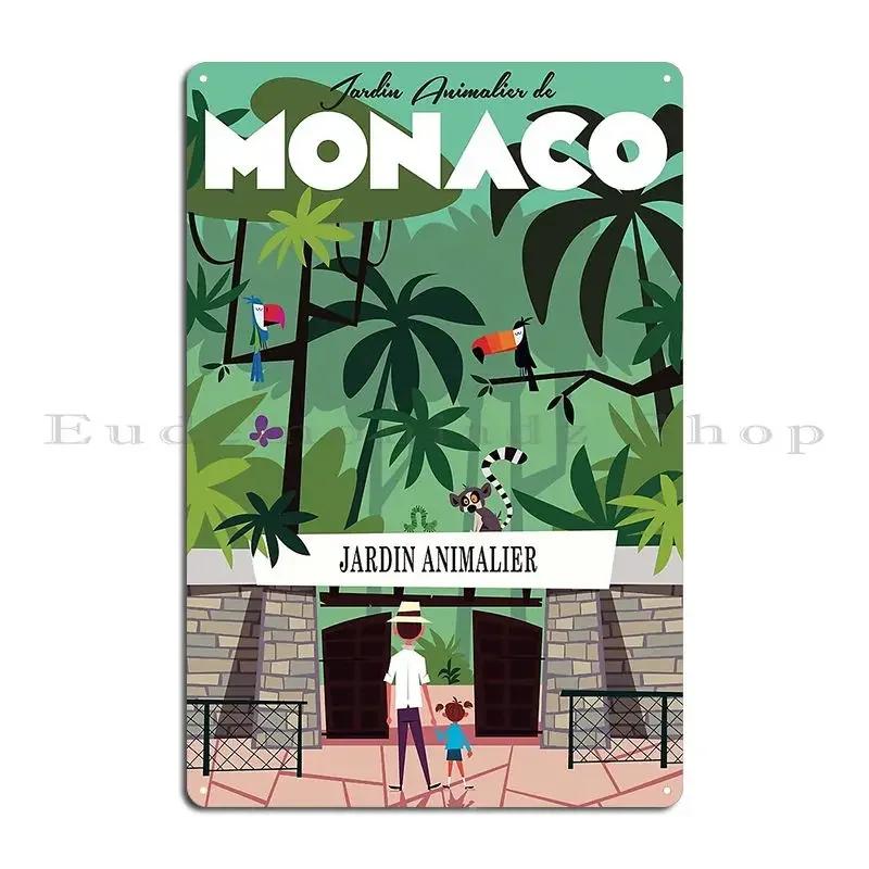 Monaco Zoo Poster Metal Plaque Poster Garage Design Custom Classic Living Room Tin Sign Poster